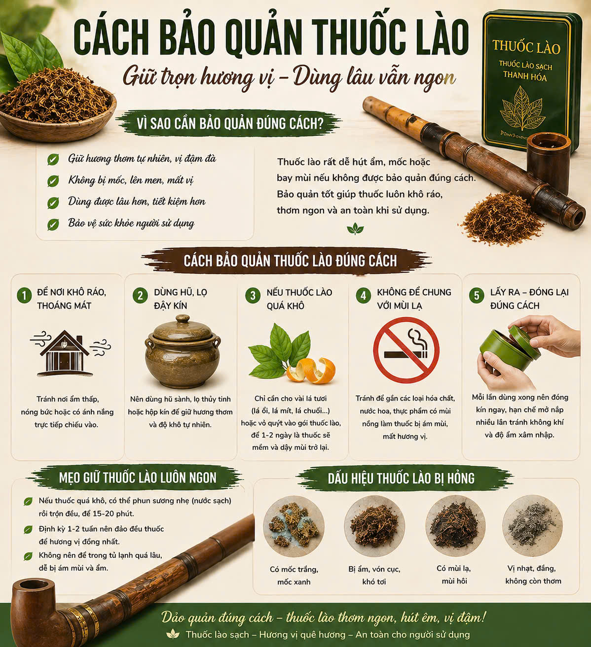 cách bảo quản thuốc lào