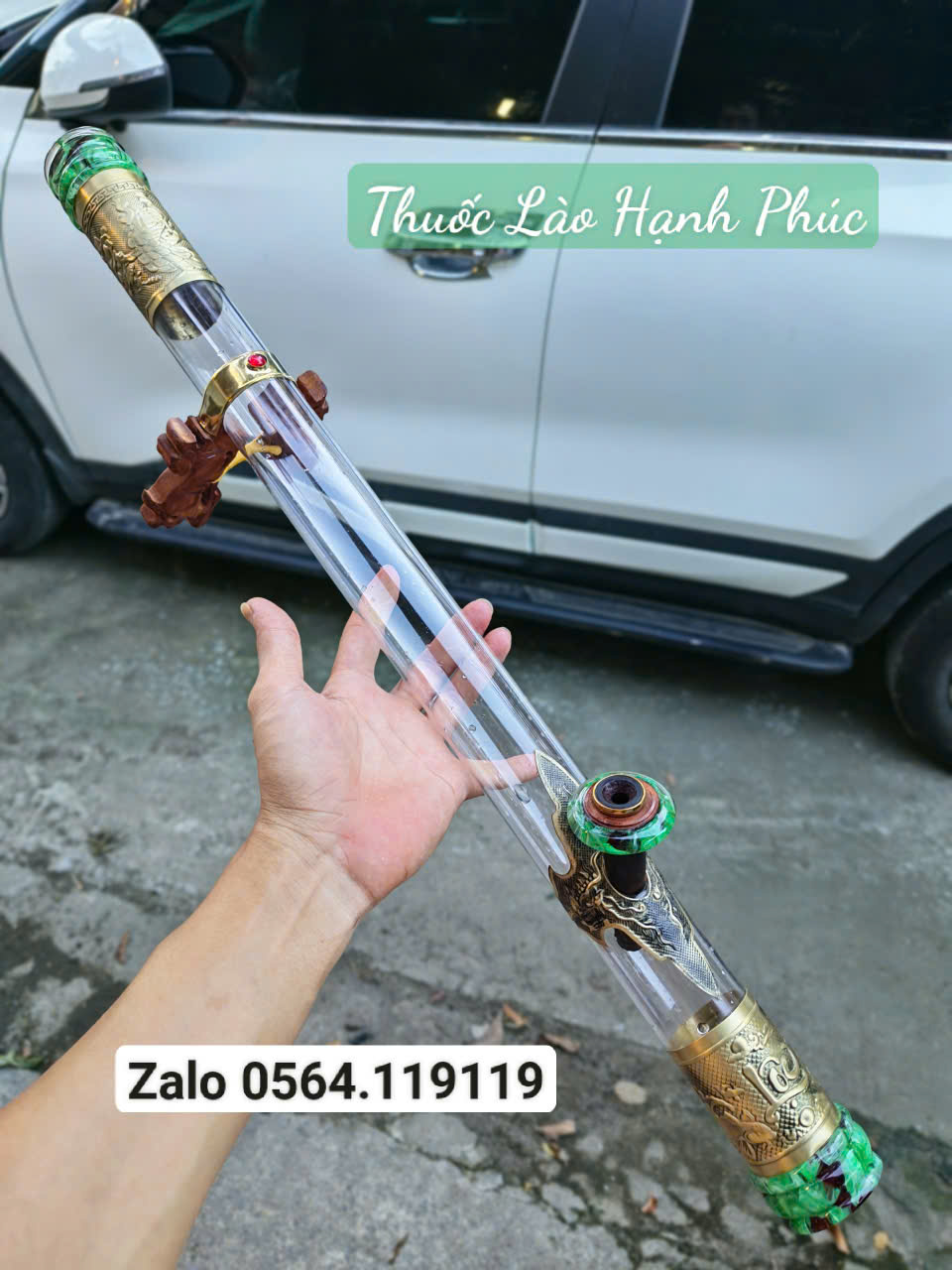 điếu cày trong suốt chất liệu mica điếu cày trong suốt